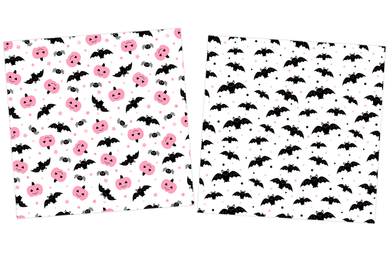 cute-pink-halloween-pattern-pink-pumpkin-pattern-cute-ghost