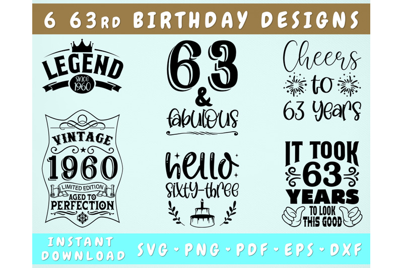 63rd-birthday-svg-bundle-6-designs-63rd-birthday-shirt-svg