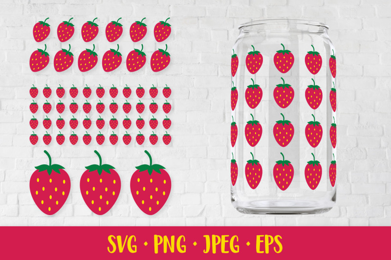 strawberry-glass-can-wrap-summer-berries-can-glass-svg