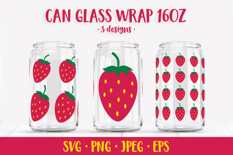 strawberry-glass-can-wrap-summer-berries-can-glass-svg