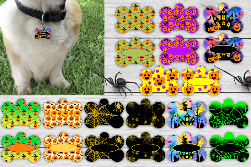 halloween-pet-tag-sublimation-design-bundle