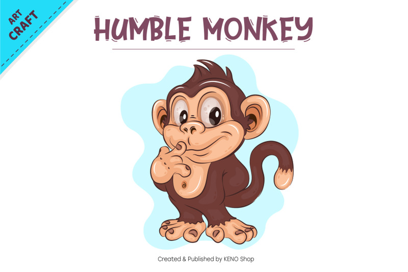 humble-cartoon-monkey-crafting-sublimation