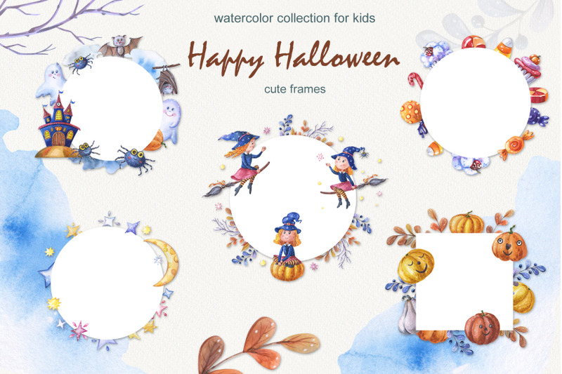 happy-halloween-watercolor-frames