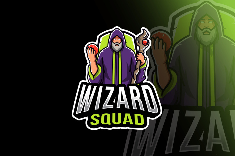 wizard-squad-esport-logo-template
