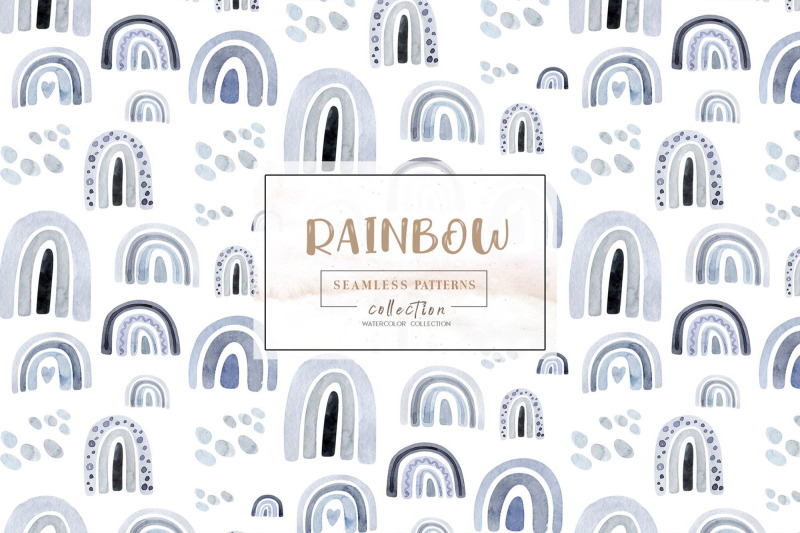 watercolor-rainbow-pattern-collection