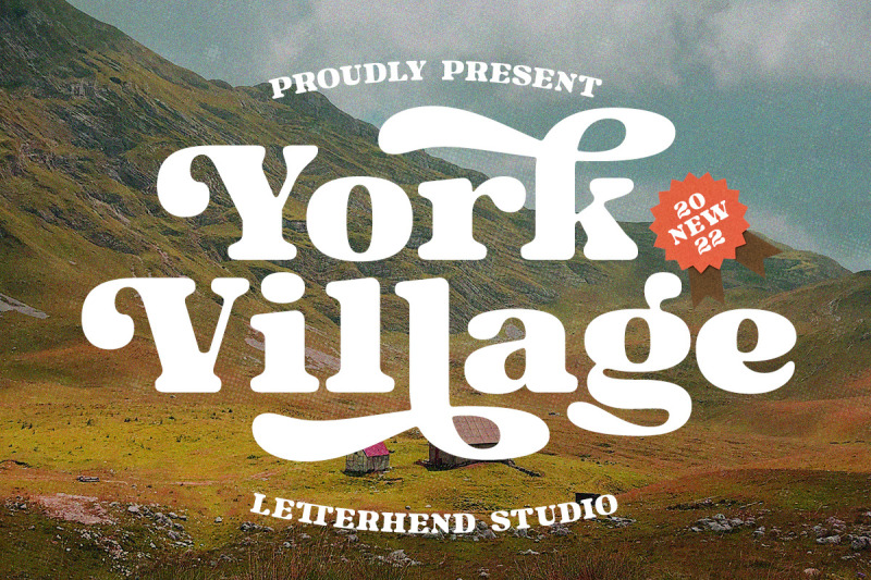 york-village-retro-display-font