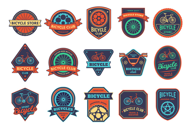 bicycle-badge-bike-club-sticker-repair-service-and-store-emblem-cus