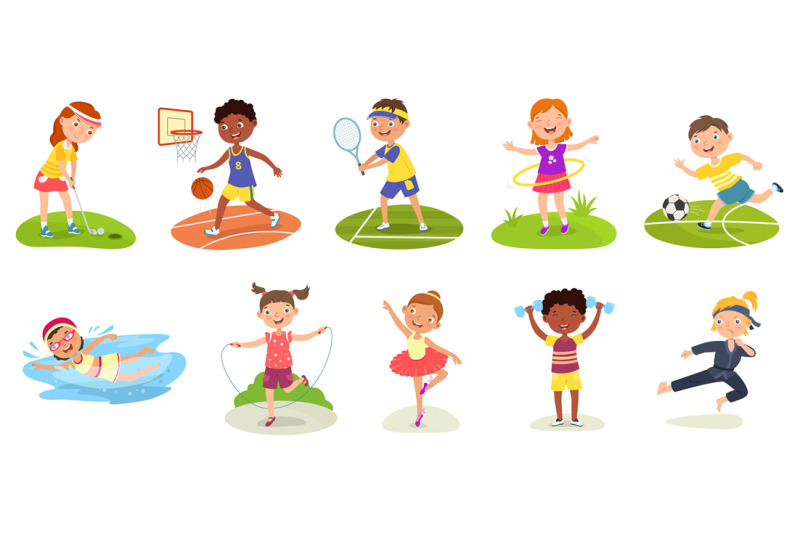 sport-kids-basketball-kid-karate-boy-and-girl-playing-golf-swimming