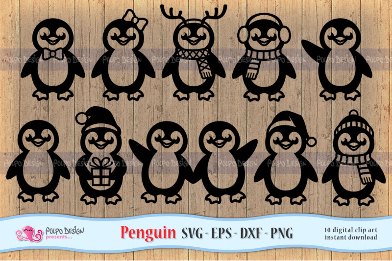 penguin-svg-eps-dxf-and-png