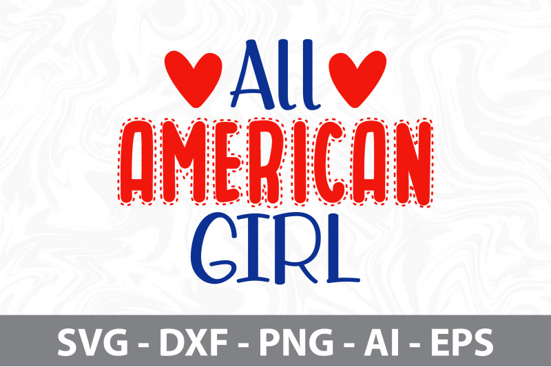 all-american-girl-svg