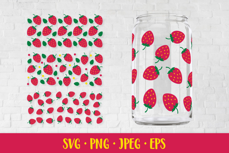 strawberries-glass-can-wrap-summer-berry-can-glass-svg