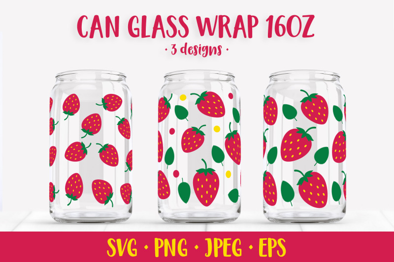 strawberries-glass-can-wrap-summer-berry-can-glass-svg
