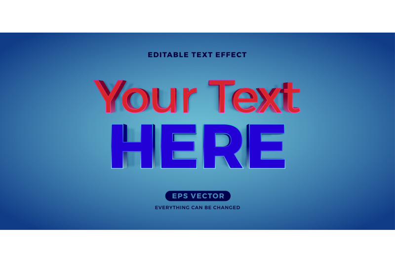 modern-blue-new-normal-editable-text-effect-vector