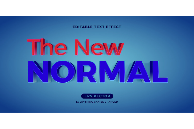 modern-blue-new-normal-editable-text-effect-vector