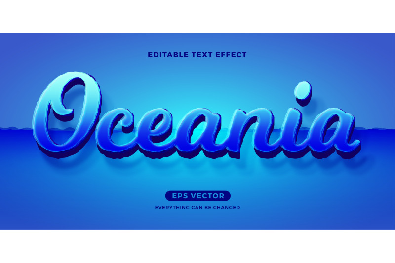 oceania-editable-text-effect-vector
