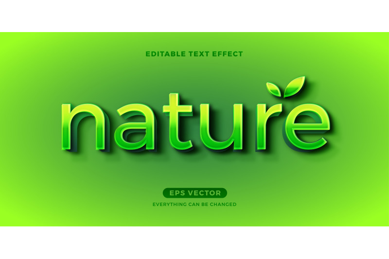 ecology-green-editable-text-effect-vector