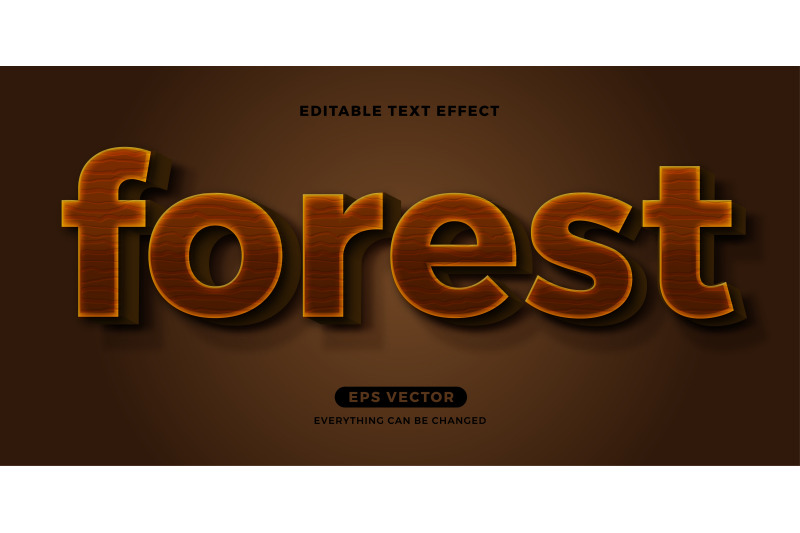 forest-brown-editable-text-effect-vector