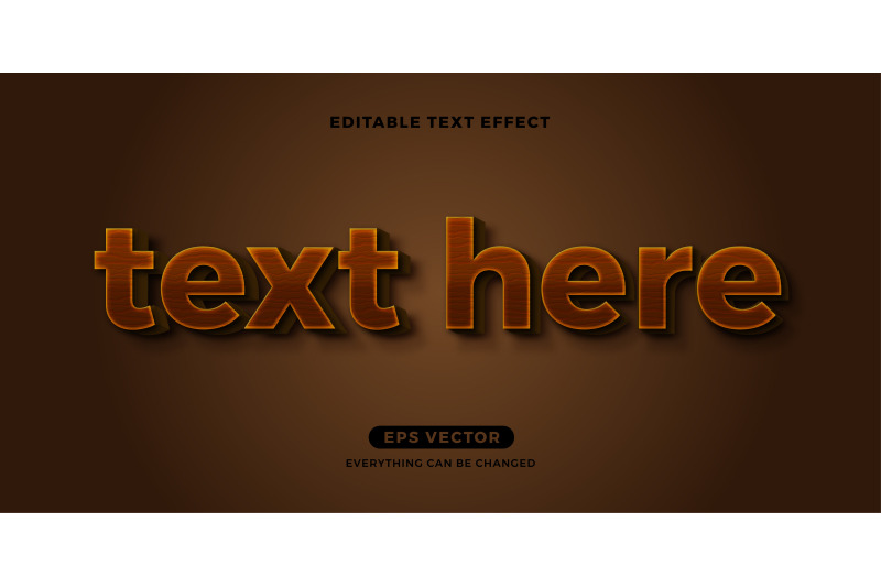 forest-brown-editable-text-effect-vector