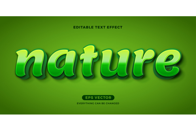 eco-nature-green-editable-text-effect-vector