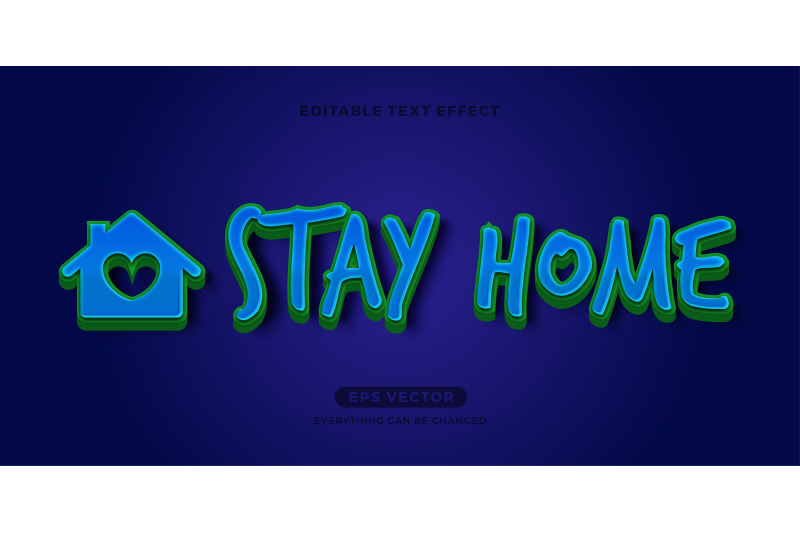 stay-home-editable-text-effect-vector