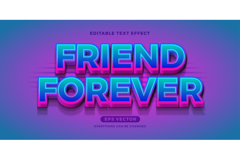 friendship-strong-girly-modern-editable-text-effect-vector