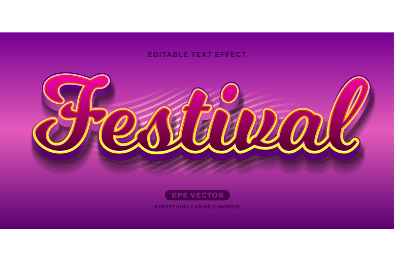 festival-modern-editable-text-effect-vector