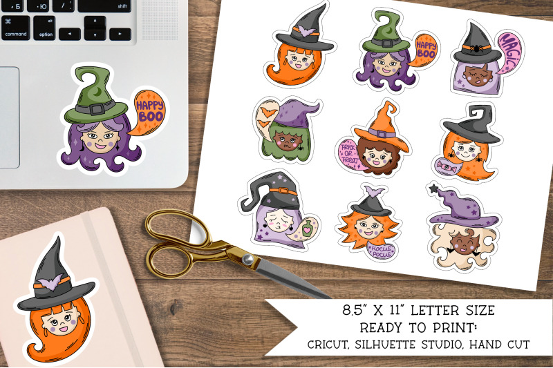 9-witch-face-stickers-in-png-cute-halloween-sticker-bundle