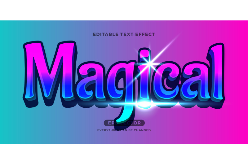 magical-editable-text-effect-vector