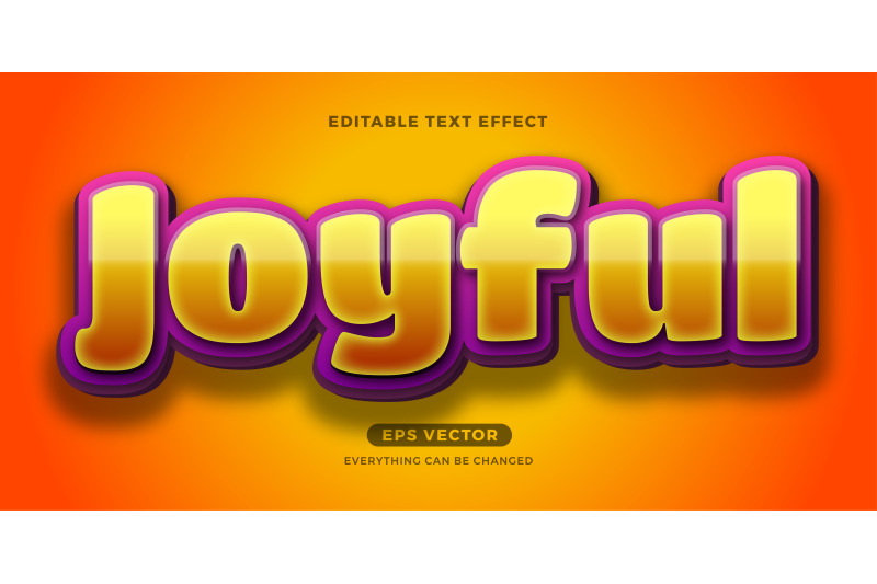 joyful-editable-text-effect-vector