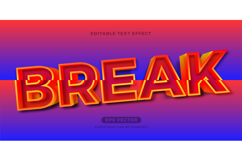 trendy-sliced-editable-text-effect-vector