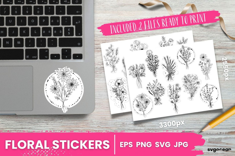 flowers-printable-stickers-cricut-design