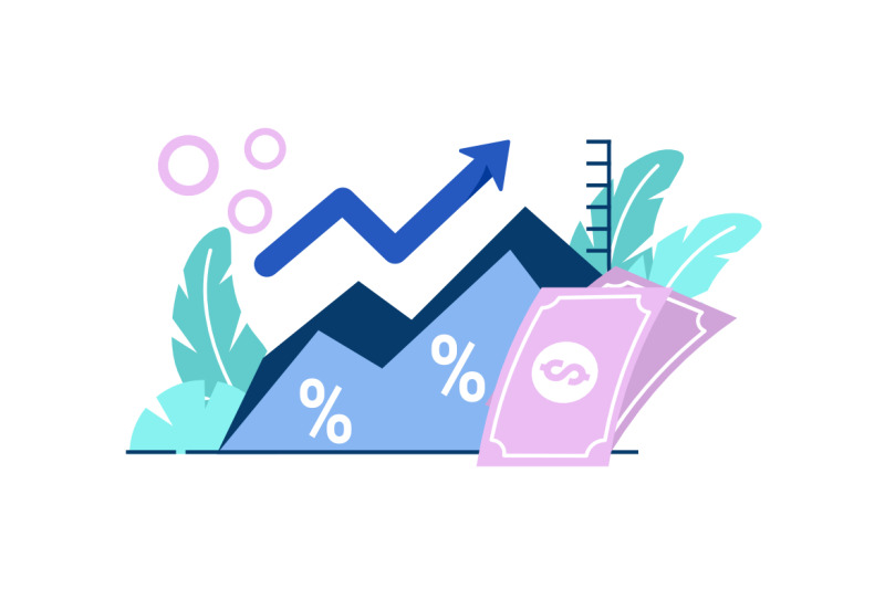 inflation-business-icon-flat-illustration