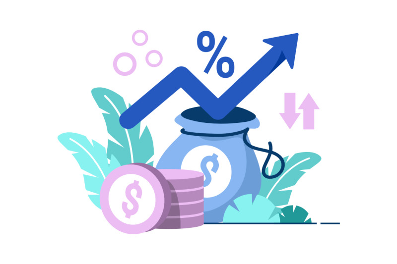 inflation-business-icon-flat-illustration