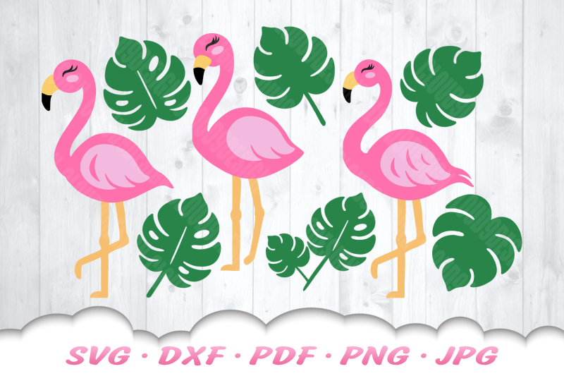 flamingo-svg-bundle-monstera-leaf-svg