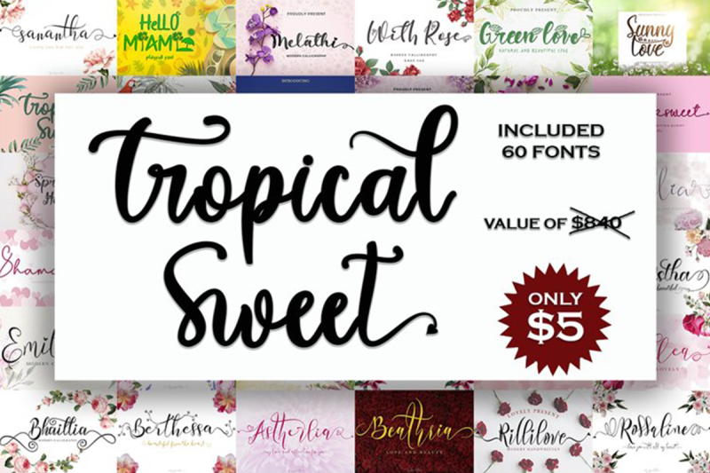tropical-sweet-font-bundle