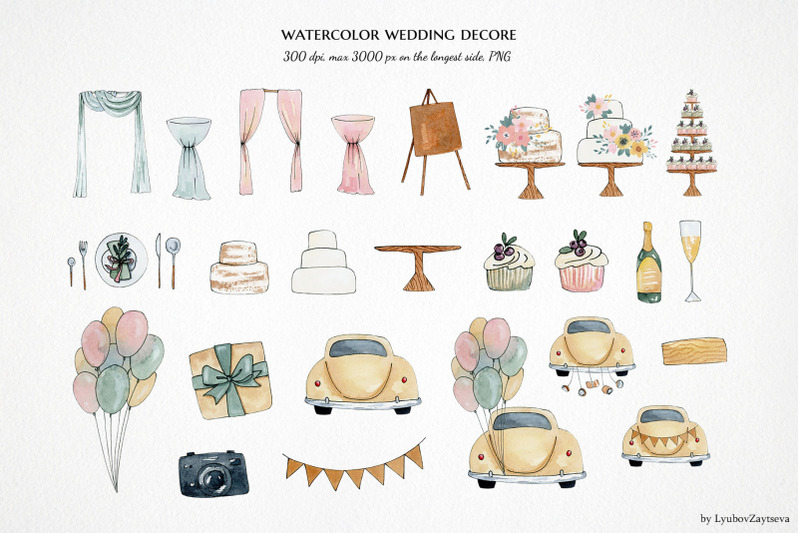 watercolor-wedding-clipart-wedding-map-creator-bride-clipart-flower