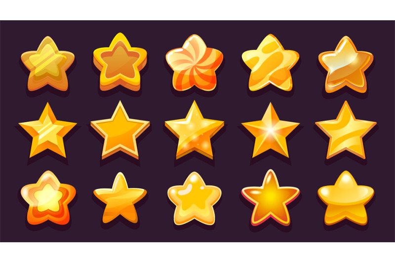 game-ui-star-golden-bronze-copper-gaming-win-stars-of-various-forms