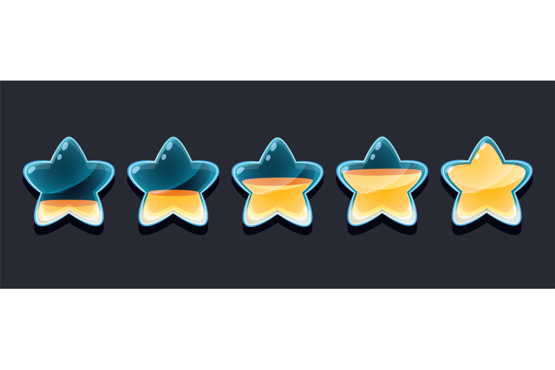 star-rating-animation-cartoon-full-and-empty-life-indicator-asset-for