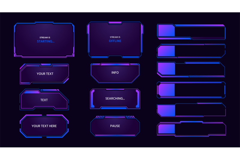 game-panel-streaming-overlay-interface-elements-futuristic-monitor-t