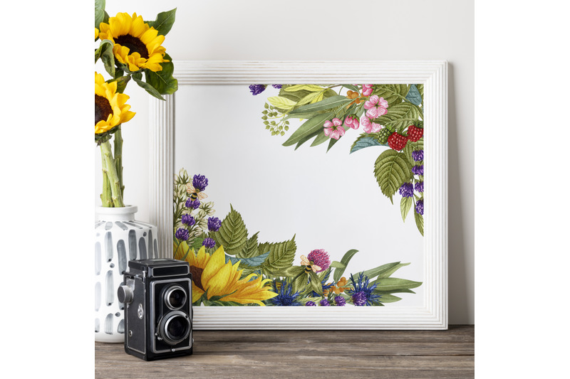 wild-flowers-watercolor-frames