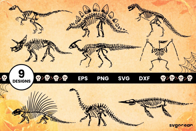 dinosaur-skeleton-svg-bundle