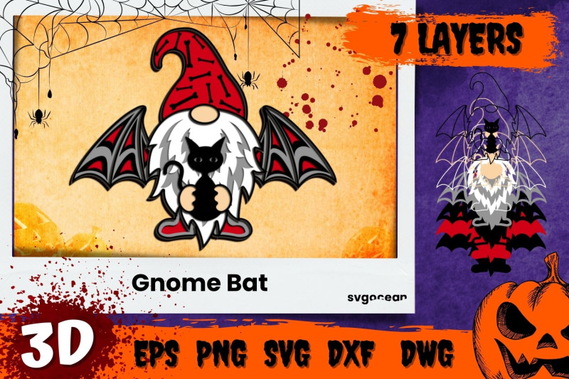 gnome-bat-3d-svg