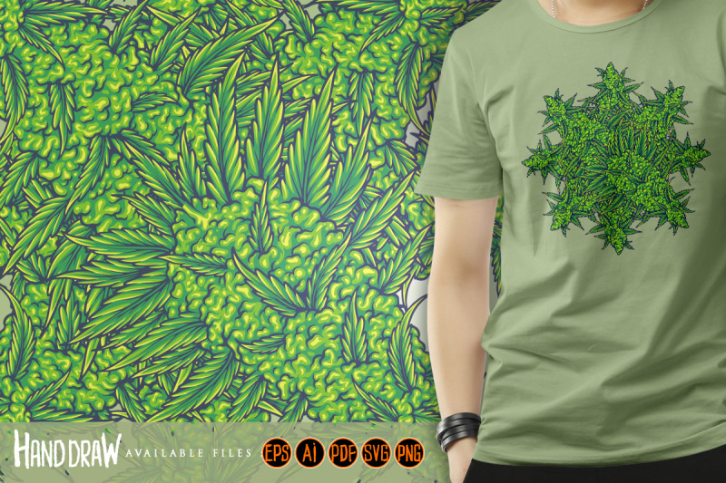 weed-leaf-cannabis-mandala-illustrations