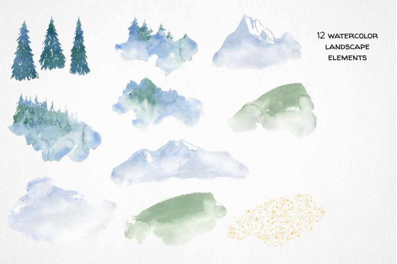 watercolor-mountain-landscape-clipart-foggy-forest-pine-tree-clip-art