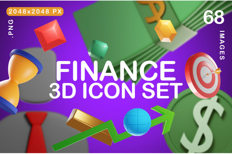 finance-3d-icon-set