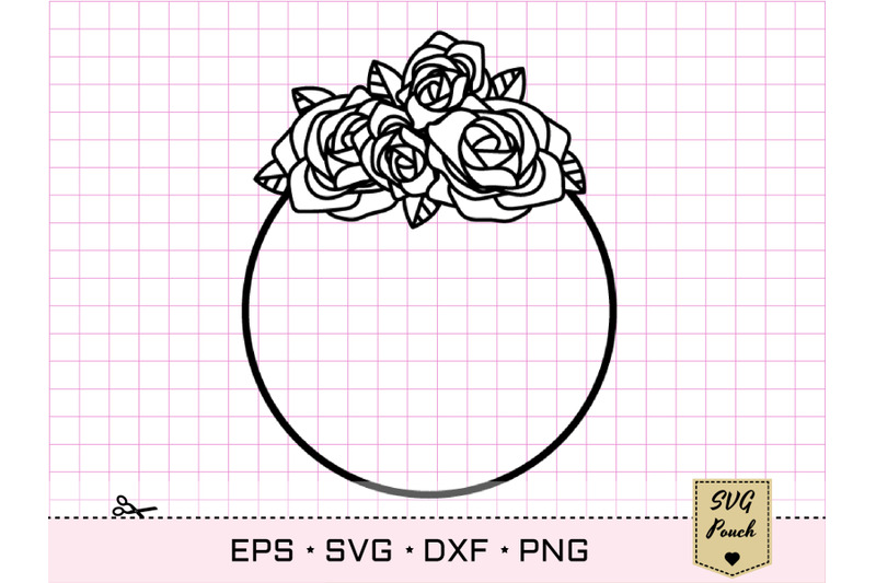 flower-wreath-svg-rose-svg-for-cricut-circle-rose-border-svg