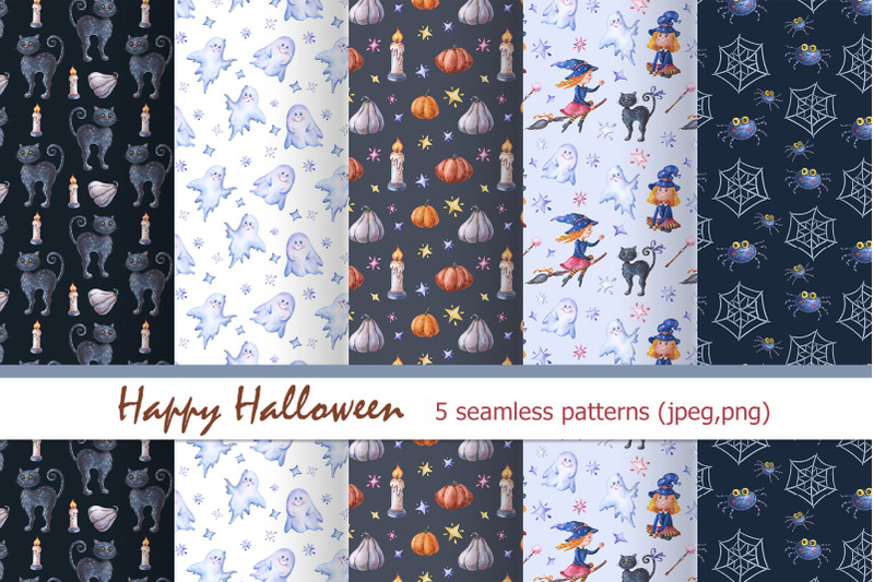 halloween-patterns-2-watercolor