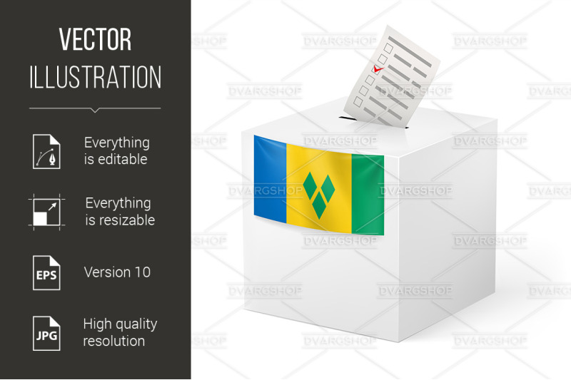 ballot-box-with-voicing-paper-saint-vincent-and-the-grenadines