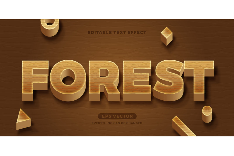 wood-editable-text-effect-vector
