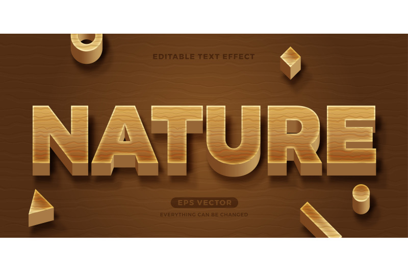 wood-editable-text-effect-vector